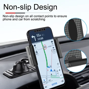 XMXCZKJ Accesorii Auto HUD tabloul de Bord Suport de Telefon Mobil 360° Reglabil GPS Auto Clip Telefon, Stand Pentru iPhone 11 Samsung Xiaomi
