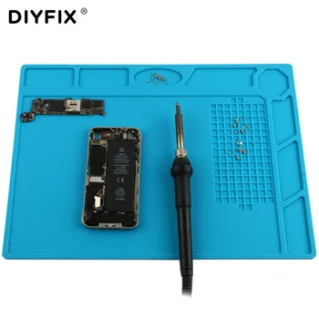 DIYFIX Izolare Termică Pad Silicon Birou Mat Platforma de Întreținere pentru Lipit BGA Stație de Reparații cu Șurub Poziția