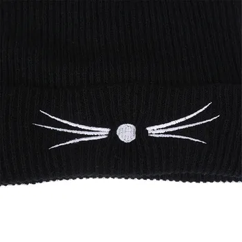 Toamna Iarna Femei Pisica Minunat De Imprimare De Păr De Iarnă Chelioși Pălărie Cald Căciuli, Pălării Femei Iepure Adult Pom De Schi Beanie Hat #918