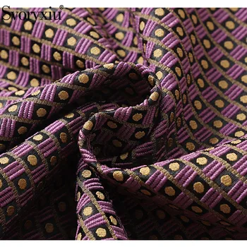 Svoryxiu Designer de Toamna Iarna Vintage Jacquard Dress de Moda pentru Femei cu Maneci Lungi florale Dantela Broderie Rochie Scurtă