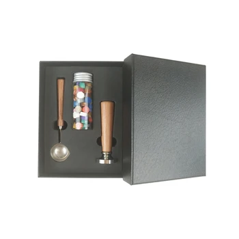 Caracteristici mâner din lemn lingură de timbru kit personalizat ceara de sigiliu set pentru nunta inviation