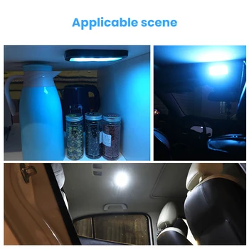 AOSHIKE 1BUC Interior Auto Vehicul de Lumină LED Portbagaj Plafon Lampă de Lectură Acoperiș Atinge Magnet Lampa USB Universal de Încărcare Podea Noapte