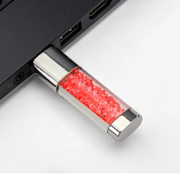 Crystal LED light Pen drive 128MB 4GB 8GB 16GB 32GB gadget USB pendrive 64GB Personalizate USB Flash Drive usb2.0 PenDrive memory Stick