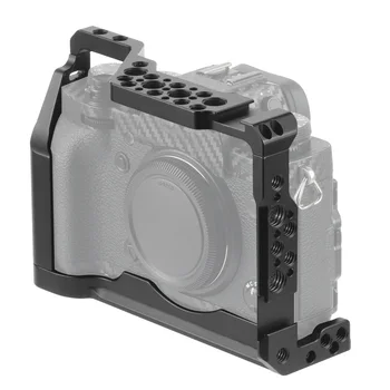 Aluminiu Camera Cușcă pentru Fujifilm X-T3 /XT3/XT2 /X-T2 DSLR Stabilizator Rig Caz de Protecție w/ Dublă Hot Shoe Adapter