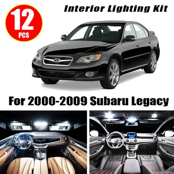 12pcs accesorii Auto LED Interior Becuri kituri Pentru 2000-2009 Subaru Legacy Harta Dom Portbagaj Lampa plăcuței de Înmatriculare
