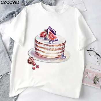 Elegant, de culoare Roz Ceai Ceașcă de Imprimare Harajuku Vara Noi de Desene animate Drăguț Tricou Femei Ullzang T-shirt ' 90 Grafic de Moda coreeană Topuri Tricou