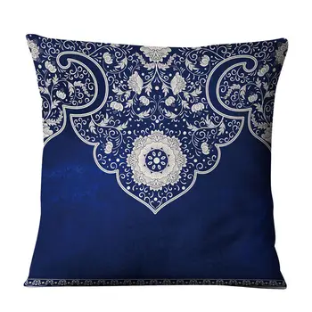 Albastru și Alb Portelan Decorativ Arunca Pernă Stil Chinezesc Mandala Lenjerie de pat din Bumbac Pernă Scaun de Decor Acasă