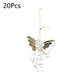 20buc Transparent Înger Papusa Decorare Pom de Crăciun Agățat Pandantiv Ornamente 11UA