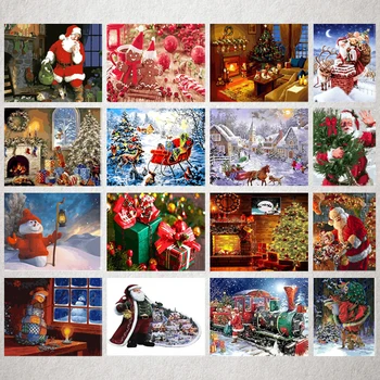 Diy Diamant Pictură Roșie de Crăciun și Moș crăciun Handmade, Diy Drăguț Decorațiuni interioare Pot Fi Personalizate Artizanale De Iubitorii