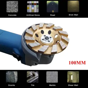 1 buc 100mm Roata de Diamant de Slefuire Beton Cup Wheel Disc pentru Beton Granit Piatra de Slefuire Roată