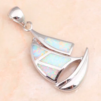 Speciale în formă de pendant colier en-Gros de vânzare cu Amănuntul Alb Opal Silver Ștampilată Colier cu Pandantive bijuterii de Moda OP561