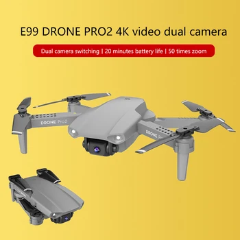 E99 Pro Rc Drona 4k Hd Dual Wifi Camera Fpv Profesionale de Fotografie Aeriană Elicopter Pliabil Control de la Distanță Quadcopter Dron