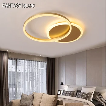 Luxul Modern de iluminat de tavan dormitor living plafon lampă de design inel de lumina plafon cu acrilice și panouri aluminiu plafonnier led
