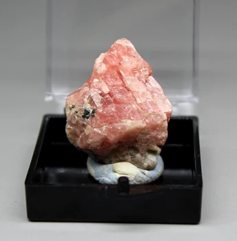 Natural natural rodocrozitul și pirită Simbioză minerale-specimen de pietre și cristale de cuarț de dimensiuni cutie 3.4 cm