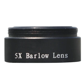 Lentila Barlow 5X pentru Orice M28X0.6 Filet 1.25 inch Telescop Ocular Astronomie Diagonală Extender Tub sau Camera Adapter