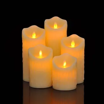 Pâlpâie timp de Control de la Distanță Sau Nu de la Distanță Lumanari Pentru Ziua Îndrăgostiților Decor Electric Lumânări fără flacără de Lumină Galben