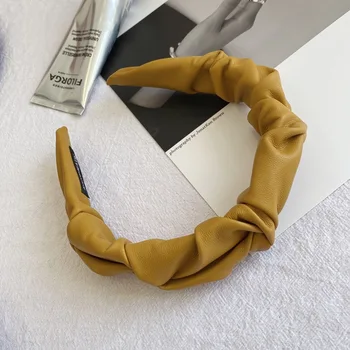 Solid De Culoare Pânză Hairband Bentita Turban Pentru Femei De Moda Bentițe Elastice Fete Cerc Păr Accesorii De Par