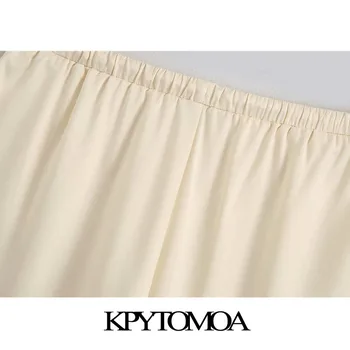 KPYTOMOA Femei 2020 Chic de Moda Dantelă împodobite Brodate pantaloni Scurți Epocă de Mare Talie Elastic cu Cordon de sex Feminin Pantaloni scurti Mujer