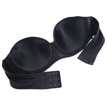 Nou Alb de Mireasa Sexy Sutien fara Bretele Invizibil push-up sutiene pentru femei glossy bretele reglabile plus Dimensiune Soutia 40 42 44 46 C B