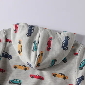 2020 Nouă Copii Desene animate Mica Masina Tricoul Băiatului de Primăvară de Toamnă cu mâneci Lungi de Imprimare Cald pulover Pulover cu Gluga ropa de bebe