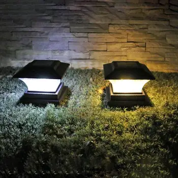 Solar Power LED Pilon Lampă în aer liber, Grădină Gard Lampa Curte Post Capac Lumini de Gradina de Securitate Lampa de Lumina Solara lampy solarne focos