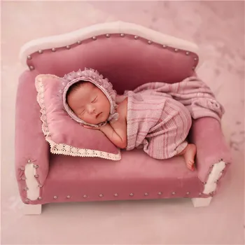Fetita Recuzită Fotografie Nou-născut care Prezintă Pat Vintage Mini-Canapea pentru fotografiere Minunat Canapea