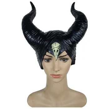 Coarne De Taur Pălărie Cosplay Maleficent, Regina Caciula Femei Costume De Halloween Vrăjitoare Anime Frizură Petrecere Elemente De Recuzită