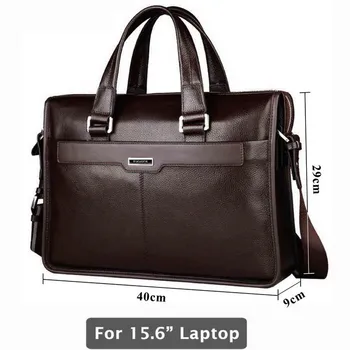 Barbati din piele servieta laptop geanta din piele, de 15.6 inch notebook, 15.6 inch geanta de laptop