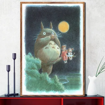 Vecinul Meu Totoro Studio Ghibli Anime Postere Si Printuri Panza Pictura Imagini De Pe Arta De Perete Decorativ Decor Acasă Plakat