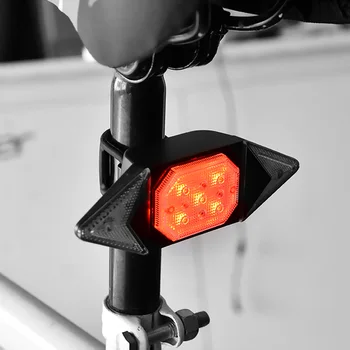 Biciclete inteligent Stop USB Telecomanda Biciclete Lumina din Spate MTB de Ciclism Rutier de Cotitură Semnal de Siguranță Lampa de Avertizare