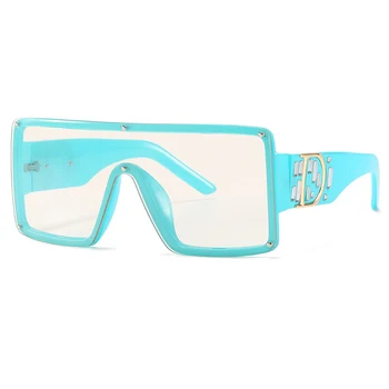 Moda se Răcească, Una Bucata ochelari de Soare pentru Femei Brand Pătrat Shades Ochelari de Soare Pentru Barbati Vintage Gradient de Ochelari oculos de sol UV400