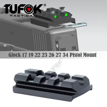 TuFok 3 Slot 4 Slot Glock Vedere Monta Placa Se Potrivesc Glock 17 19 22 23 26 Feroviar Pentru Viper Sightmark Burris Red Dot Sight