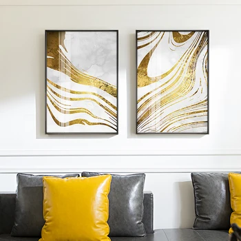 Modern Panza Pictura Aur Alb de Postere și de Imprimare pentru Camera de zi Dormitor Decorative Abstracte Imagine Arta de Perete Decor Acasă