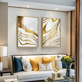 Modern Panza Pictura Aur Alb de Postere și de Imprimare pentru Camera de zi Dormitor Decorative Abstracte Imagine Arta de Perete Decor Acasă