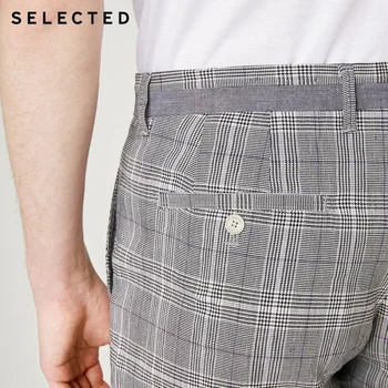 SELECTATE Bărbați Straight Fit Lenjerie de pat Plaid Shorts S|4192SH527