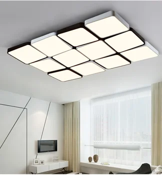 Control de la distanță lămpi ultra-subțire living lămpi de tavan pătrat, dreptunghi, cub dormitor studiu de iluminat lumini Plafon AC100-240