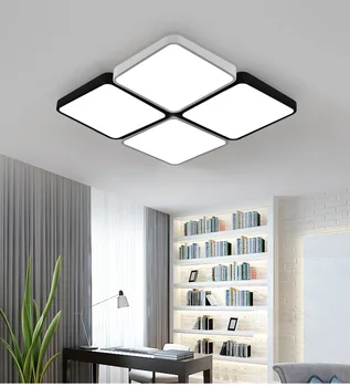 Control de la distanță lămpi ultra-subțire living lămpi de tavan pătrat, dreptunghi, cub dormitor studiu de iluminat lumini Plafon AC100-240