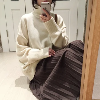 De sex feminin coreeană Harajuku Liber Casual Chic de Epocă Pulover Pulovere pentru Femei Japoneze Kawaii Ulzzang de Îmbrăcăminte Pentru Femei