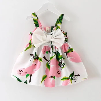 Rochie de printesa 2020 Fete de Vară Nou Copil Mic de Îmbrăcăminte pentru Copii Mici care Zboară mai Sus de Genunchi Mâneci Dantelă Arcul fara Spate Rochii
