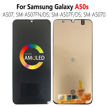 Super AMOLED Pentru Samsung Galaxy A50s 2019 A507FN LCD Cu Afișare Cadru A507 SM-A507F/DS Touch LCD Digitizer cu Ecran de Asamblare