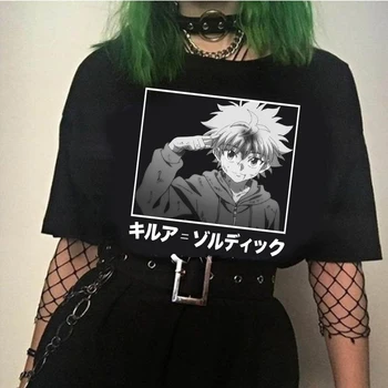 Hunter X Hunter Barbati & Femei Design de Tricou Killua Cosplay T-shirt Nou Anime Tricou de Moda Killua Zoldyck Tees