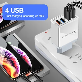 Incarcator USB UE NE Plug Quick Charge 3.0 Pentru Adaptor Telefon pentru Huawei Mate 30 Tablete Portabile Perete Mobil Încărcător Încărcător Rapid
