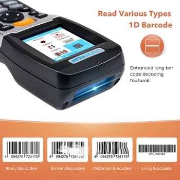 Trohestar Wireless de coduri de Bare 1D Cititor de Cod de Bare portabil Portabil Inventar Contra Colector de Date PDA, Scanere de coduri de Bare