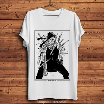 Ceață Demon Zabuza Momochi Rece Naruto Anime T-shirt Homme de Vara Tricou Maneca Scurta Barbati Alb Casual Tricou Unisex Streetwear