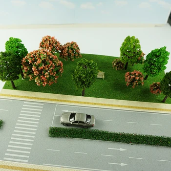 70Pcs Plastic Model 3-9cm Copaci Layout cale Ferată de Tren Diorama Wargame peisaj Peisaj HO OO Z TT Multi Scară Jucarii pentru Copii