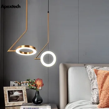 Art Deco Pandantiv cu LED-uri Lampa de CNC din Aluminiu Plafon Candelabru Agățat Lumina Dormitor Noptieră Lumina Sala de Mese Bucatarie Bar Droplight