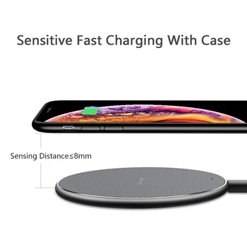 10W Desktop Qi Wireless Charger Pentru iPhone X/XS Max XR 8 Plus Oglinda Wireless Charging Pad Pentru Huawei Samsung S9 S10+ Nota 9 8