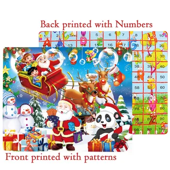 Besegad 100 de Bucăți Moș Crăciun Jigsaw Puzzle Jucarii Educative cu Fier de Caz pentru Copii pentru Copii de Craciun Xmas Cadouri