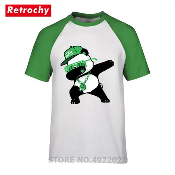 Kawaii tamponare panda tricou Tricou Amuzant Dab Hip Hop Verde t-shirt Om de vara din bumbac confortabil tricou cadouri de Ziua de nastere pentru copii