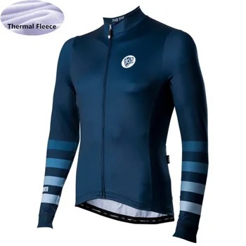Maneca lunga ciclism jersey cu fleece 2019 Attaquer Iarna ciclism de îmbrăcăminte pentru bărbați maglia da ciclismo o manica lunga Ține de cald